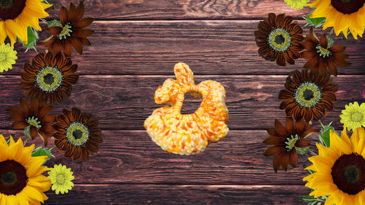 Handmade Sunshine Ruffle Scrunchie